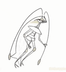 a black and white drawing of a bird with long feathers