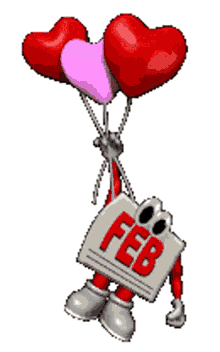 feb february heart balloon heart balloon