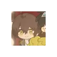 a couple of anime characters are standing next to each other on a white background