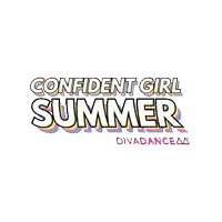 a logo for confident girl summer divadanceas