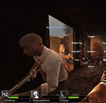 a screenshot of a video game with the name kalamarikrow on the top