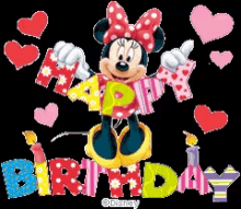 誕生日 ディズニー GIF - Disney Birthday Minnie Mouse GIFs