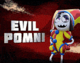 a cartoon character with the name evil pommi