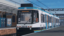a train with the number 2001b on the front