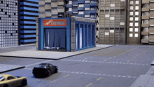 a hot wheels car wash in a city