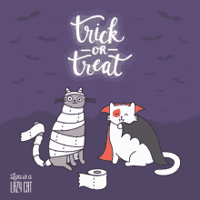 halloween cat trick or treat lazy costume