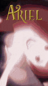 a poster for the movie ariel with a blurred image of a person