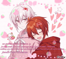 a picture of two anime characters with the words " no matter what the times are with and friends always stay best friends forever " written on the bottom