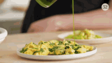 omelette pour oil olive oil scrambled eggs food
