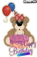Happy Birthday Balloons Sticker