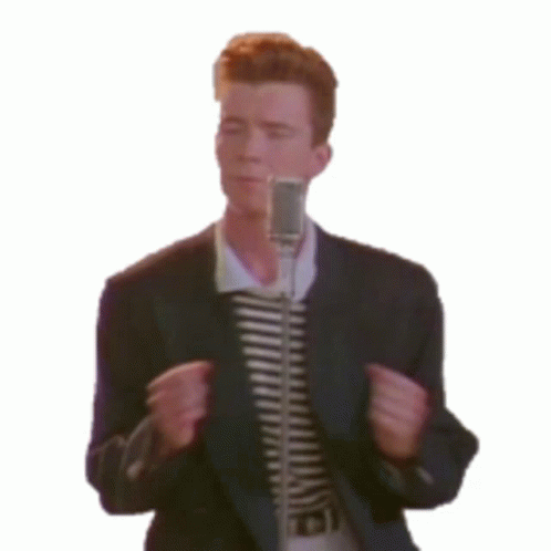 Never Gonna Give You Up Rick Sticker - Never Gonna Give You Up Rick ...