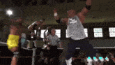 a wrestler wearing a tank top that says united states of america