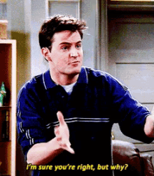 Friends Chandler Bing GIF - Friends Chandler Bing Im Sure Youre Right GIFs