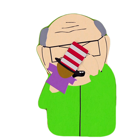 Crying Mr Garrison Sticker - Crying Mr Garrison South Park Stickers