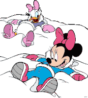 Snow Angel Minnie Mouse Sticker