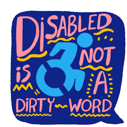 Disabled Is Not A Dirty Word Disability Justice Sticker - Disabled Is Not A Dirty Word Disability Justice Disabled Stickers