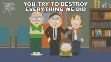 you try to destroy everything we did mrs garrison mr triscotti mrs triscotti linda triscotti