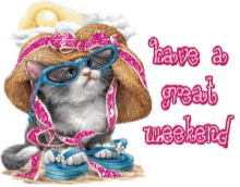 Have A Great Weekend Kitten GIF - Have A Great Weekend Kitten Pink GIFs