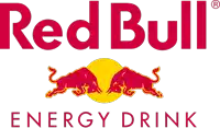 a red bull energy drink logo with a bull