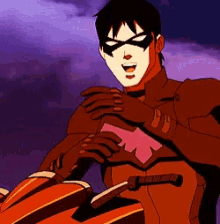 Dickgrayson Nightwing Young Justice GIF - Dickgrayson Nightwing Young Justice Checking GIFs