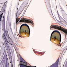 a close up of a cartoon character 's face with a smile on it
