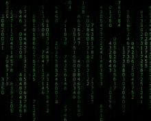 green numbers on a black background with the numbers 1 through 7 visible