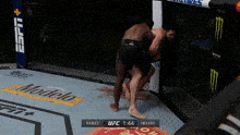 a ufc fight between hawes and imayov takes place in a cage