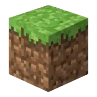 a minecraft block with a piece of grass on top