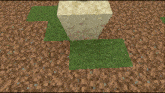 a screenshot of a minecraft game with a block in the middle of the field .