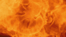 a close up of a fire with a lot of flames