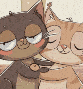 Cats In A Warm Embrace GIF - Cats In A Warm Embrace GIFs