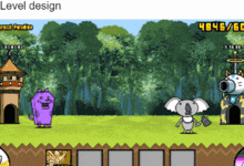 a screenshot of a video game with a koala and a purple cat