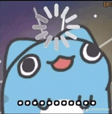a cartoon cat with a spinning wheel on its head is making a funny face .