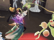 a person in a video game with the word master on the bottom left
