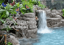 Waterfall Good Morning GIF