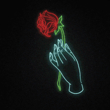 Hand With Rose GIF