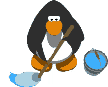 penguin mop cleaning mopping clean