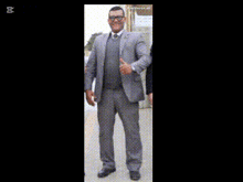 a man in a suit with the word danse in yellow