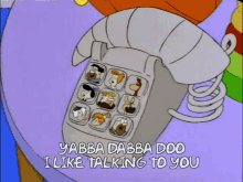 Simpsons Yabba Dabba Doo GIF - Simpsons Yabba Dabba Doo I Like Talking To You GIFs