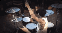 Drumming Travis Barker GIF - Drumming Travis Barker Blink182 GIFs