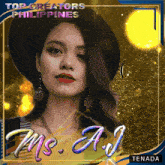 a poster for top creators philippines shows a woman wearing a hat