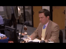 Dead GIF - The Office Andy Prank GIFs