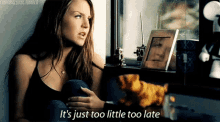Its Just Too Little Too Late Jo Jo GIF - Its Just Too Little Too Late Jo Jo Joanna Noëlle Levesque GIFs