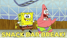 Spongebob Patrick Sytar GIF - Spongebob Patrick Sytar Snack Bar Break GIFs