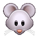 a pixel art drawing of a mouse 's head with long whiskers and a nose .