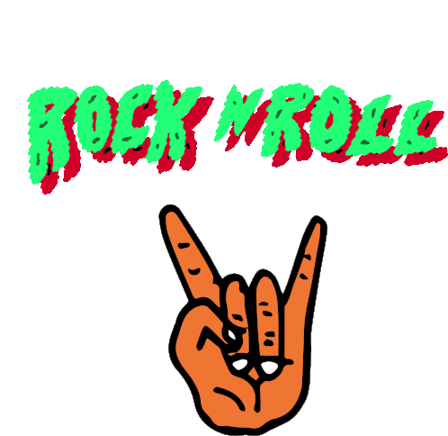 Rock N Roll Rock N Roll Hand Sign Sticker - Rock N Roll Rock N Roll Hand Sign Rock N Roll Sign Stickers