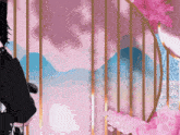 a drawing of a person behind bars with the number 12 on the bottom