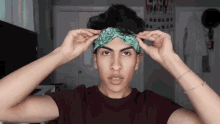 Head Band Put Hair Up GIF - Head Band Put Hair Up Hair Out Of My Face GIFs
