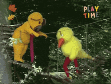 Party Time Play Time GIF - Party Time Play Time Bamse Og Kylling GIFs