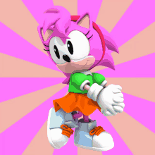 Sega Sonic The Hedgehog GIF - Sega Sonic The Hedgehog Classic Amy GIFs